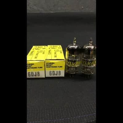 GREAT NOS MATCHED PAIR SYLVANIA 6DJ8 ECC88 Vintage Audio VACUUM TUBES 10.9882 image 1