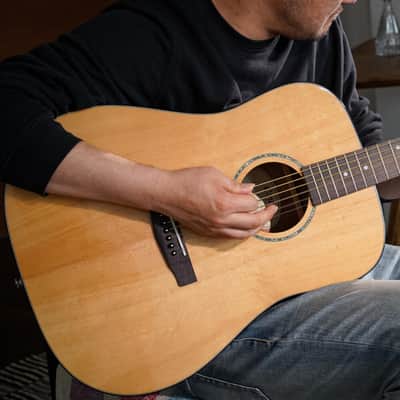 Cort Earth Series 60 Dreadnought Acoustic Guitar- Natural Gloss image 3
