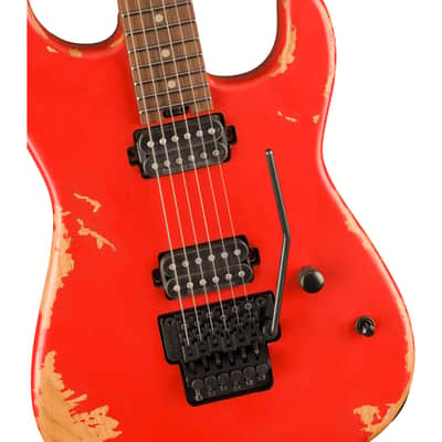 Charvel Pro-Mod Relic San Dimas Style 1 HH FR PF Weathered Orange - Electric Guitar image 3