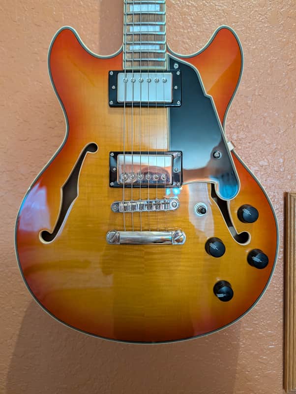 D'Angelico D'Angelico Premier Mini DC XT Semi-hollowbody 2024 - Honey Burst image 1