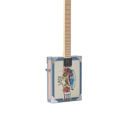 Electric Cigar Box Guitar Gone Fishing 3 String - Right Hand image 3