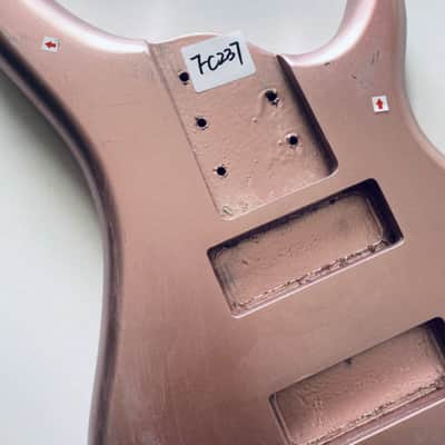 Pink Metallic Finish 5 String Bass Body image 3