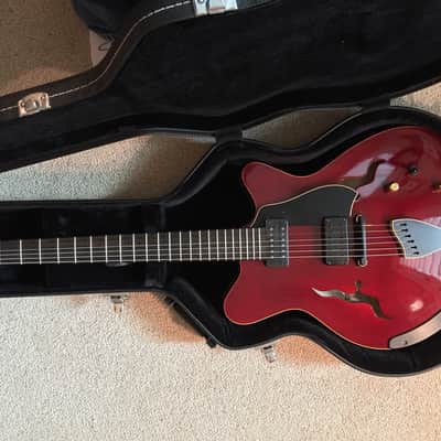 Moffa Arch Lorraine Electric Archtop Guitar - MINT - Red Violin Style Finish image 3