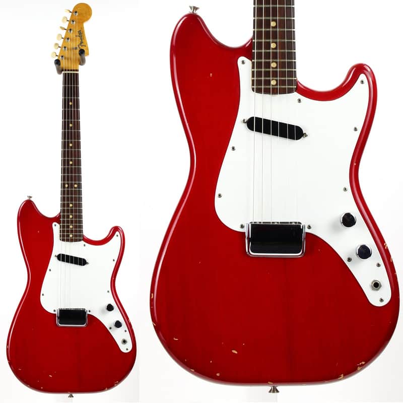 1964 Fender Musicmaster RARE Cherry Red | Pre-CBS duo sonic vintage image 1