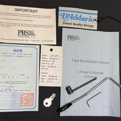 Paul Reed Smith (PRS) 1996 Santana I, Santana Yellow [6 27924] (07/16) image 14