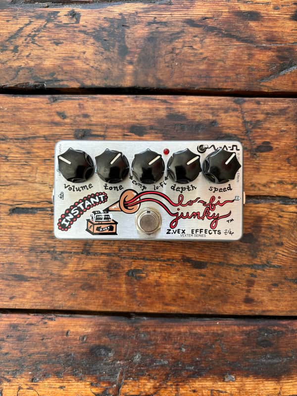 Zvex Vexter Series Instant Lo-Fi Junky Chorus/Vibrato 2010s - Silver with Graphic image 1