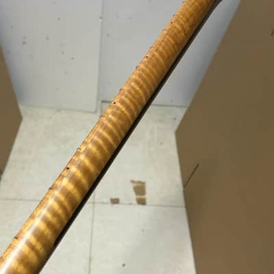 AAA 4 string 21 Frets Roasted Flame Maple BASS guitar neck Maple Inlay Nut:38mm image 6