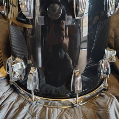 Ludwig (Chicago) Maple 🍁 Modified 14"(Diameter)x13"(Depth) Floor Tom 1984-85 - Black Wrap image 4