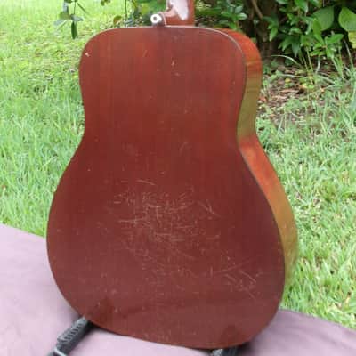 1971 Yamaha FG180 Red Label (New Frets Installed)+Yamaha Original Rocket Case image 9