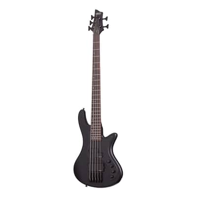 Schecter Stiletto Stealth-5 5-String Bass Guitar - Satin Black - Open Box image 2