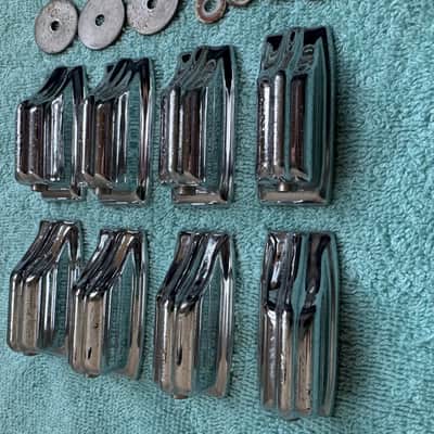 Rogers Lot of 8 Beavertail Vintage Cleveland era Tom Drum Lugs Lot #2 60s - Chrome image 6