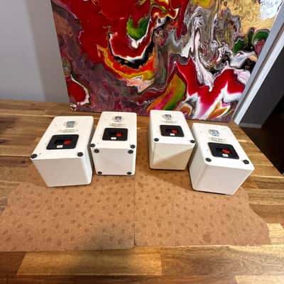 Optimus Pro 7AV White Lot Of 4 Speakers  40-2059 Home Theater Surround Quatropho image 7