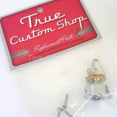 True Custom Shop® Chrome Modern METRIC Socket Jack Plate & Jack for Fender Tele image 3