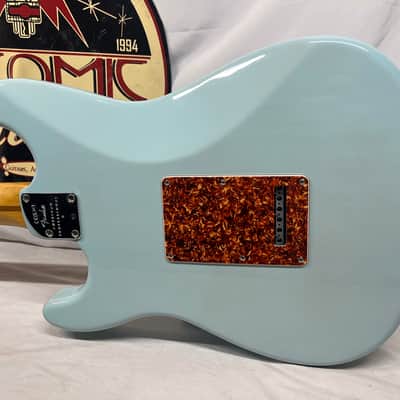 Fender Limited Edition American Professional II Stratocaster Thinline Semi-Hollow Body Electric Guitar - Transparent Daphne Blue image 11