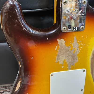 Fender Custom Shop 59 Stratocaster Heavy Relic RW Chocolate 3 Color Sumburst image 5