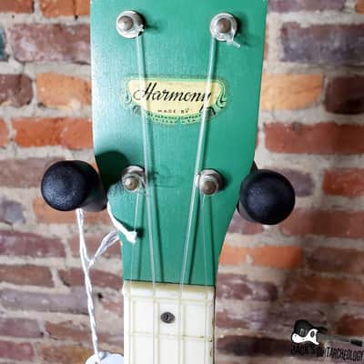 Harmony "Island Stencil" American Made RARE Soprano Ukelele (1950s, Green) image 6