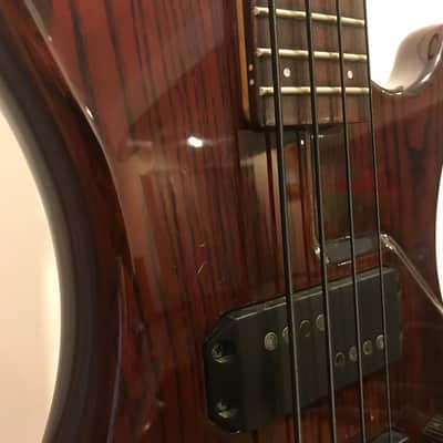 Westone Genesis bass guitar w/ case 1987 Burgundy Ash image 2