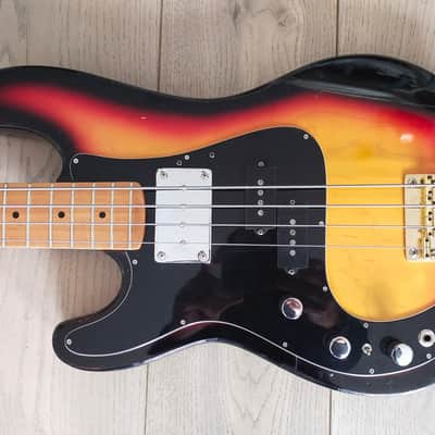 Hondo Precision Billy Sheehan update Lefty 1980s Sunburst image 4