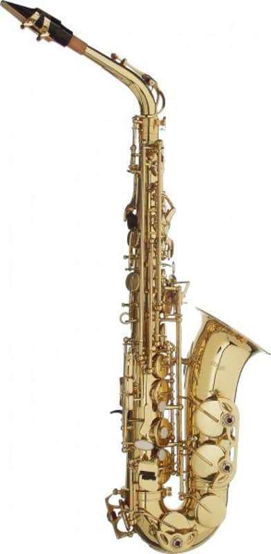 Stagg Eb Alto Saxophone With Hard Case W High F# Gold Lacquer Sax Ws-as215 image 1