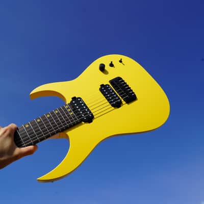 Schecter USA CUSTOM SHOP Keith Merrow KM-7 Stage Yellow Satin 7