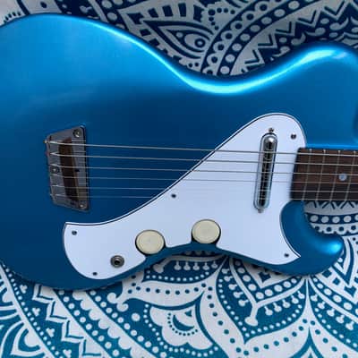 1950’s-2019 Custom Baritone Solid Body Electric Guitar Pelham Blue With Dano Appointments image 1