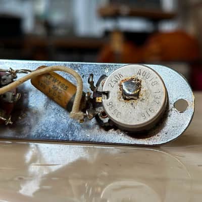 Fender 1959 Esquire Loaded Control Plate w/ Wiring Harness, Pots and Switch image 5