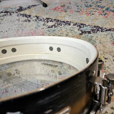 Ludwig No. 905 Jazz Combo 13x3" 6-Lug Piccolo Snare - Black/Gold Duco - Nickel Hardware 1966 image 19