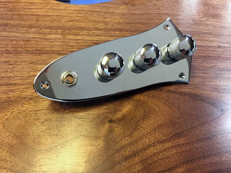 Prewired Jazz Bass BLEND Control Plate - Volume / Blend / Tone - Choice of Knobs - Import/Squier image 1