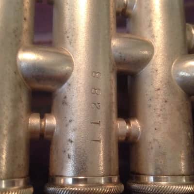 Elkhart 1920s Silver Elkhart Indiana Trumpet 1920s Silver/Satin Silver image 10