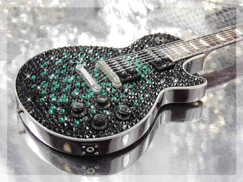 Slash Gibson Les Paul 1:4 miniature replica Anaconda Burst 2024 - Swarovski Crystals image 1