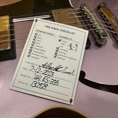 Gibson 1964, Custom Shop, PSL, ES-335, Reissue, VOS, 2023 - Heather Poly image 16