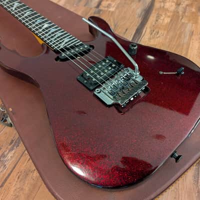 1990 Hamer Californian Elite Electric Guitar Black Cherry Sparkle All Original & CLEAN!! image 3