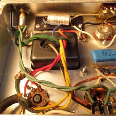 Fender Deluxe Reverb 1982 blackface factory hand wired  22-Watt 1x12" image 25