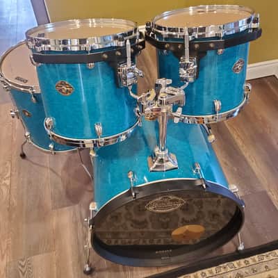 Tama Starclassic Performer Drums 1990s - Gravure Marine Blue image 5