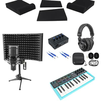 Rockville Studio Recording Kit w/Interface+Monitors+Controller+Mic+Headphones image 1