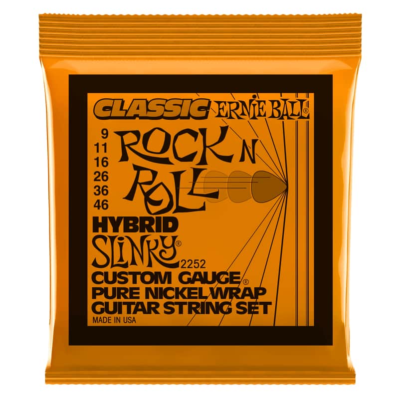 Ernie Ball 2252 Pure Nickel Hybrid Slinky Classic Rock N Roll Electric Guitar Strings 9-46 image 1