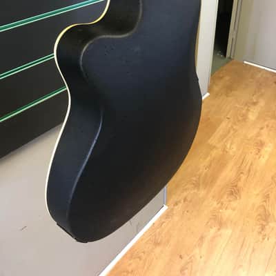 Vintage Synergy Series VR6BK Gloss Black Bowlback Electro Acoustic Guitar image 9