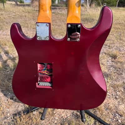 Stratocaster Style Double-Neck Guitar Light Pro Relic Please Read image 4