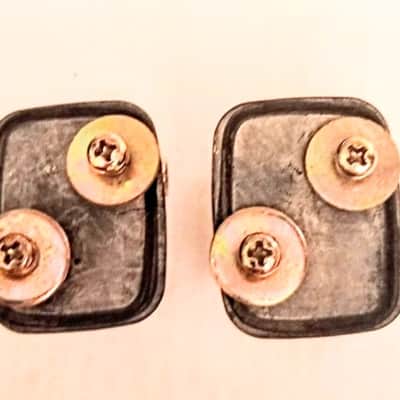 TAMA VINTAGE OFFSET PICCOLO SNARE DRUM LUGS PAIR  90's - CHROME - FREE SHIP TO C-USA! image 4