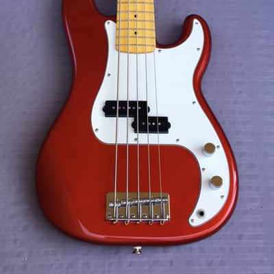 Squier Vintage Modified Precision Bass V 5 String In Candy Apple Red image 12