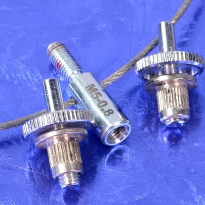Two Gibson '70s Chrome Height Adjustment Wheels For Schaller Tune-O-Matic Bridge N.O.S. image 1