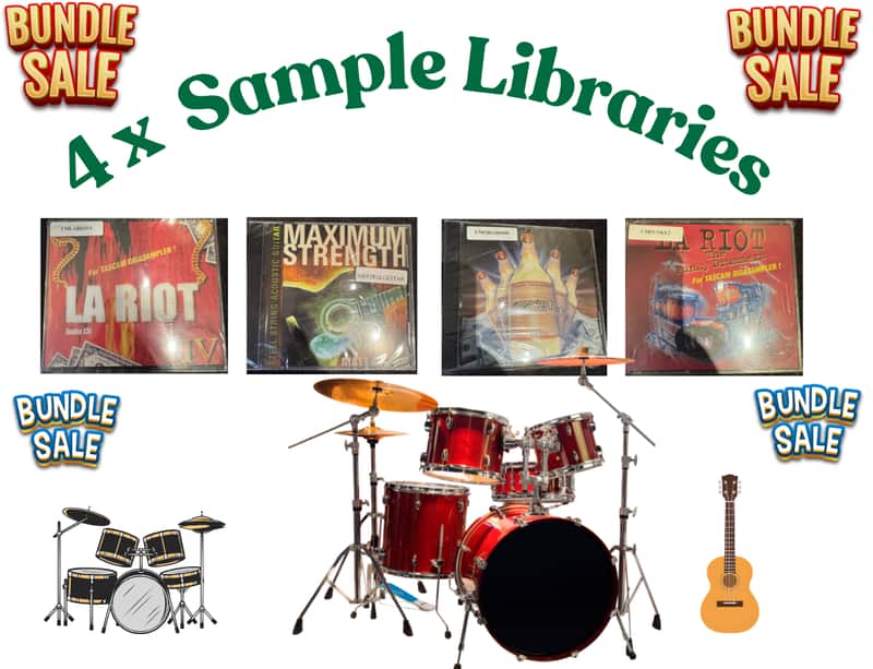 New Tascam Sample Library Bundle Deal (4) Titles CDS Libraries - Drums, Hip Hop, Rock, Guitars, More image 1