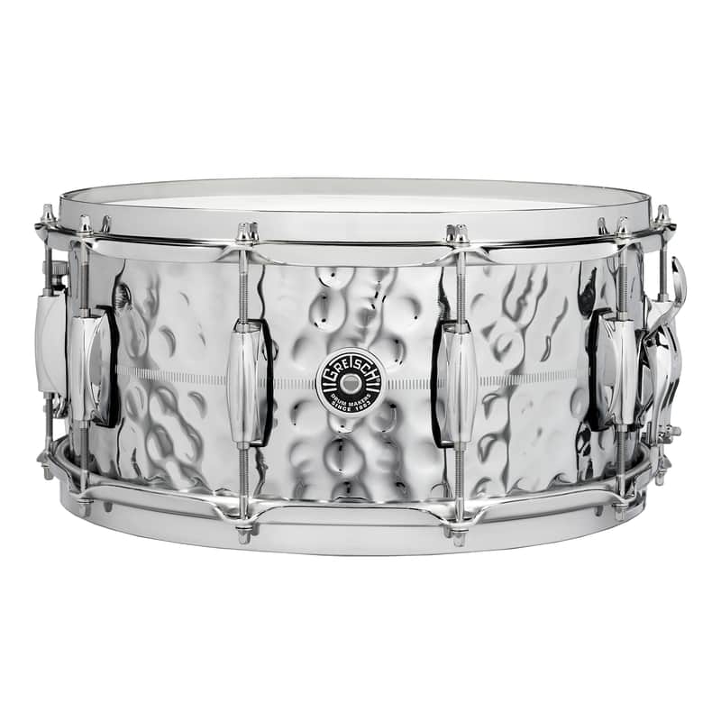 Gretsch Drums 6.5x14" USA Brooklyn Snare Drum - Hammered Chrome Over Brass image 1