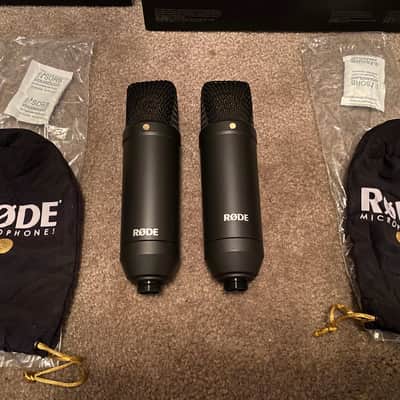 A Pair of RODE NT-1 KIT with Shockmount and Pop Filter 2010s - Black image 5