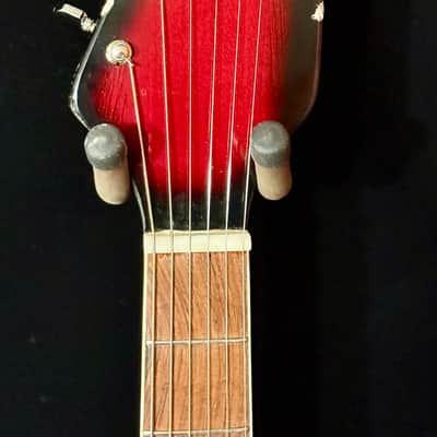 Zenon Teisco TRE-100 1962-64 electric gold foil pickups vibrato Red black burst image 5