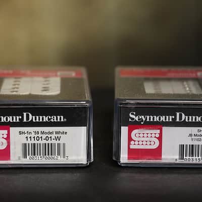 Seymour Duncan SH-4 JB Bridge & SH-1 59 Neck WHITE Humbucker Pickup Set image 3