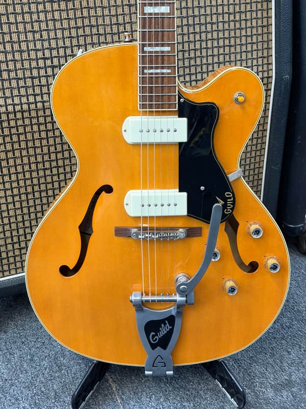 Guild Newark St. Collection X-175B With Case Manhattan with Bigsby 2013 - 2021 - Blonde image 1