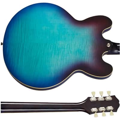 Epiphone ES-335 Figured Semi-Hollow Body Guitar - Blueberry Burst image 7