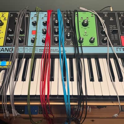 Moog Grandmother 32-Key Semi-Modular Analog Synthesizer 2018 - Present - Black / Multi-Colored Panel