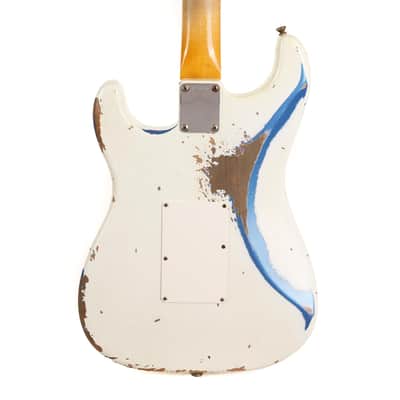 Fender Custom Shop White Lightning Stratocaster HSS Olympic White over Lake Placid Blue 2020 image 6